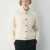 Cárdigan con cuello de lana merino Heritage Knit