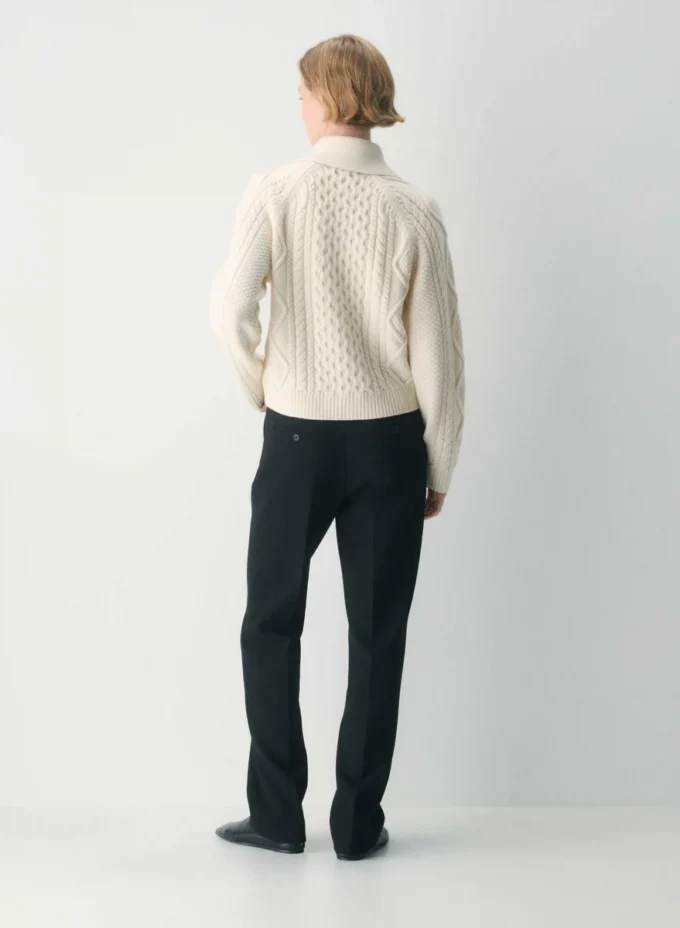 Cárdigan con cuello de lana merino Heritage Knit