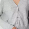 Cárdigan con cuello en V de cachemira pura