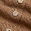 Cárdigan de cuello en V de lana merino gruesa