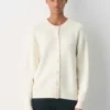 Cárdigan de cuello redondo de lana merino esencial Cárdigan de cuello redondo de lana merino esencial