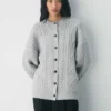 Cárdigan de cuello redondo de lana merino Heritage Knit Cárdigan de cuello redondo de lana merino Heritage Knit