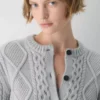 Cárdigan de cuello redondo de lana merino Heritage Knit Cárdigan de cuello redondo de lana merino Heritage Knit
