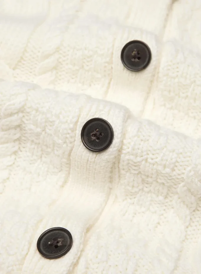Cárdigan de cuello redondo de lana merino Heritage Knit Cárdigan de cuello redondo de lana merino Heritage Knit