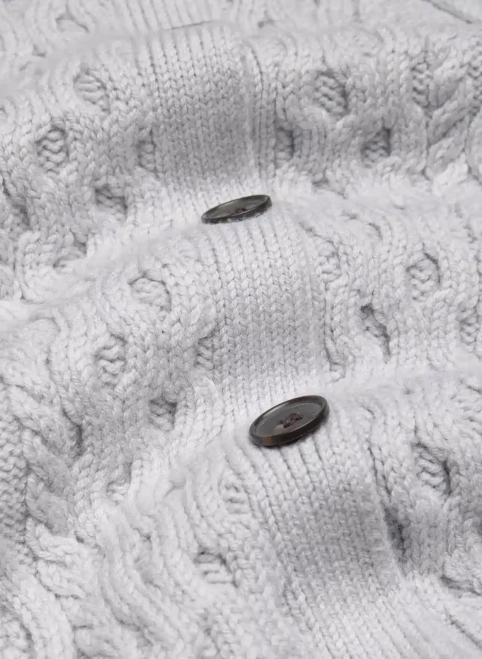 Cárdigan de cuello redondo de lana merino Heritage Knit Cárdigan de cuello redondo de lana merino Heritage Knit
