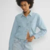 Denim Forum Camisa vaquera cómoda de los 80 Denim Forum Camisa vaquera cómoda de los 80
