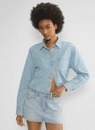 Denim Forum Camisa vaquera cómoda de los 80
