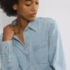 Denim Forum Camisa vaquera cómoda de los 80 Denim Forum Camisa vaquera cómoda de los 80