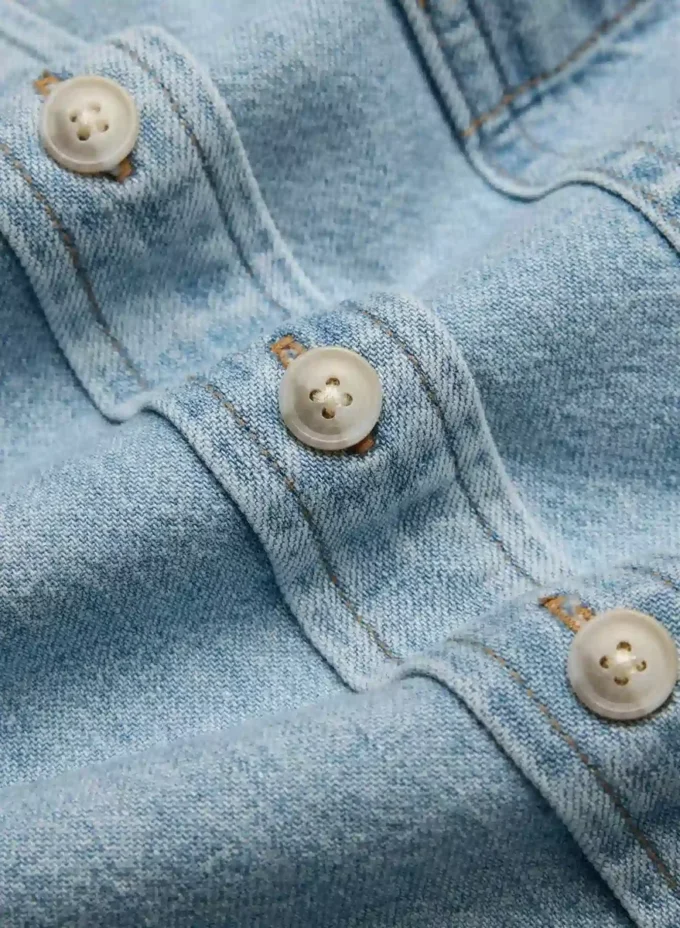 Denim Forum Camisa vaquera cómoda de los 80 Denim Forum Camisa vaquera cómoda de los 80