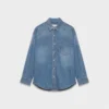 Denim Forum Camisa vaquera cómoda de los 80 Denim Forum Camisa vaquera cómoda de los 80