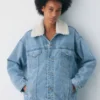 Denim Forum Chaqueta vaquera vintage de sherpa de los 90 Denim Forum Chaqueta vaquera vintage de sherpa de los 90