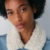 Denim Forum Chaqueta vaquera vintage de sherpa de los 90 Denim Forum Chaqueta vaquera vintage de sherpa de los 90
