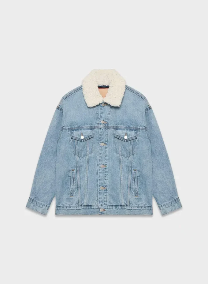 Denim Forum Chaqueta vaquera vintage de sherpa de los 90 Denim Forum Chaqueta vaquera vintage de sherpa de los 90