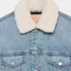 Denim Forum Chaqueta vaquera vintage de sherpa de los 90 Denim Forum Chaqueta vaquera vintage de sherpa de los 90