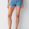 Denim Forum Jodie Mini short vaquero de talle alto y corte curvilíneo Denim Forum Jodie Mini short vaquero de talle alto y corte curvilíneo
