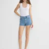 Denim Forum Jodie Mini shorts vaqueros de talle alto Denim Forum Jodie Mini shorts vaqueros de talle alto