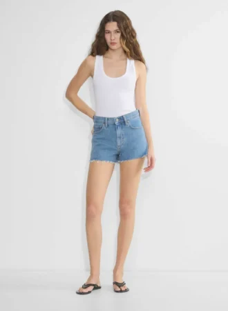 Denim Forum Jodie Mini shorts vaqueros de talle alto