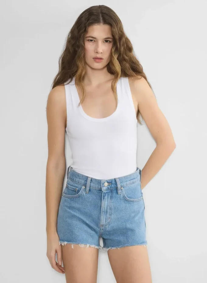 Denim Forum Jodie Mini shorts vaqueros de talle alto Denim Forum Jodie Mini shorts vaqueros de talle alto