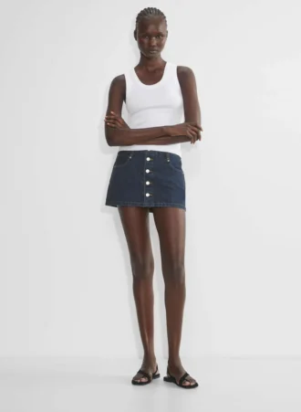 Denim Forum La falda micro de denim Gisele