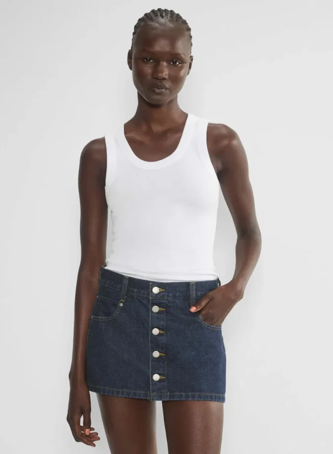 Denim Forum La falda micro de denim Gisele
