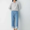 Denim Forum Los vaqueros vintage de talle bajo con vuelta de los años 90 Denim Forum Los vaqueros vintage de talle bajo con vuelta de los años 90