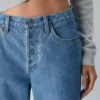 Denim Forum Los vaqueros vintage de talle bajo con vuelta de los años 90 Denim Forum Los vaqueros vintage de talle bajo con vuelta de los años 90