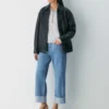 Denim Forum Los vaqueros vintage de talle bajo con vuelta de los años 90 Denim Forum Los vaqueros vintage de talle bajo con vuelta de los años 90