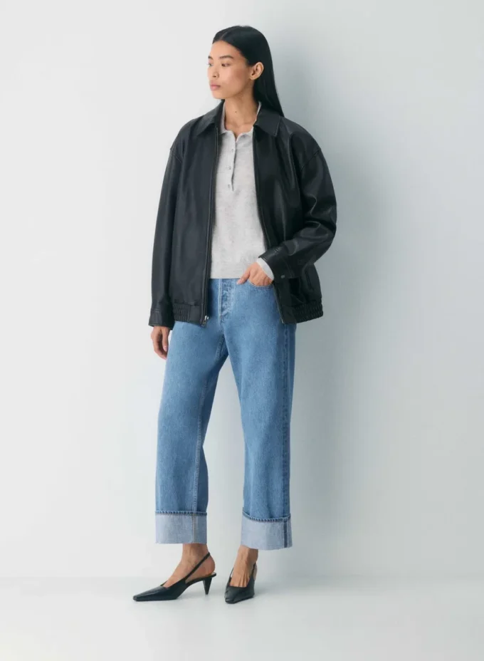 Denim Forum Los vaqueros vintage de talle bajo con vuelta de los años 90 Denim Forum Los vaqueros vintage de talle bajo con vuelta de los años 90