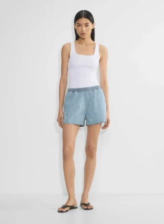 Denim Forum Pantalón corto vaquero de talle bajo y muy suave de los años 90
