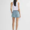 Denim Forum Pantalón corto vaquero de talle bajo y muy suave de los años 90 Denim Forum Pantalón corto vaquero de talle bajo y muy suave de los años 90