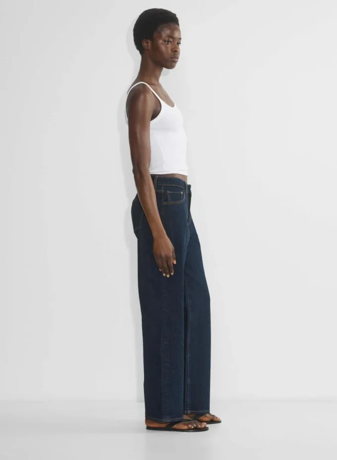 Denim Forum Salma Vaqueros holgados de talle superbajo y corte curvilíneo Denim Forum Salma Vaqueros holgados de talle superbajo y corte curvilíneo