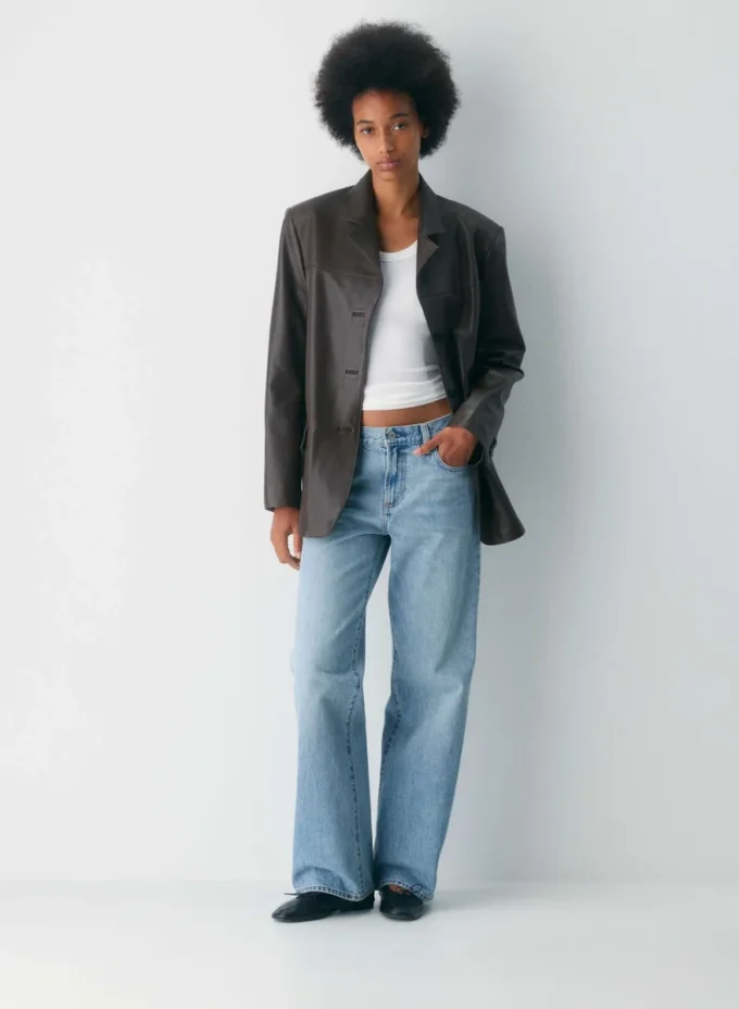 Denim Forum The Farrah Vaqueros anchos de talle bajo Denim Forum The Farrah Vaqueros anchos de talle bajo