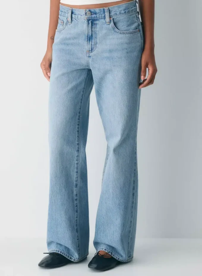 Denim Forum The Farrah Vaqueros anchos de talle bajo Denim Forum The Farrah Vaqueros anchos de talle bajo