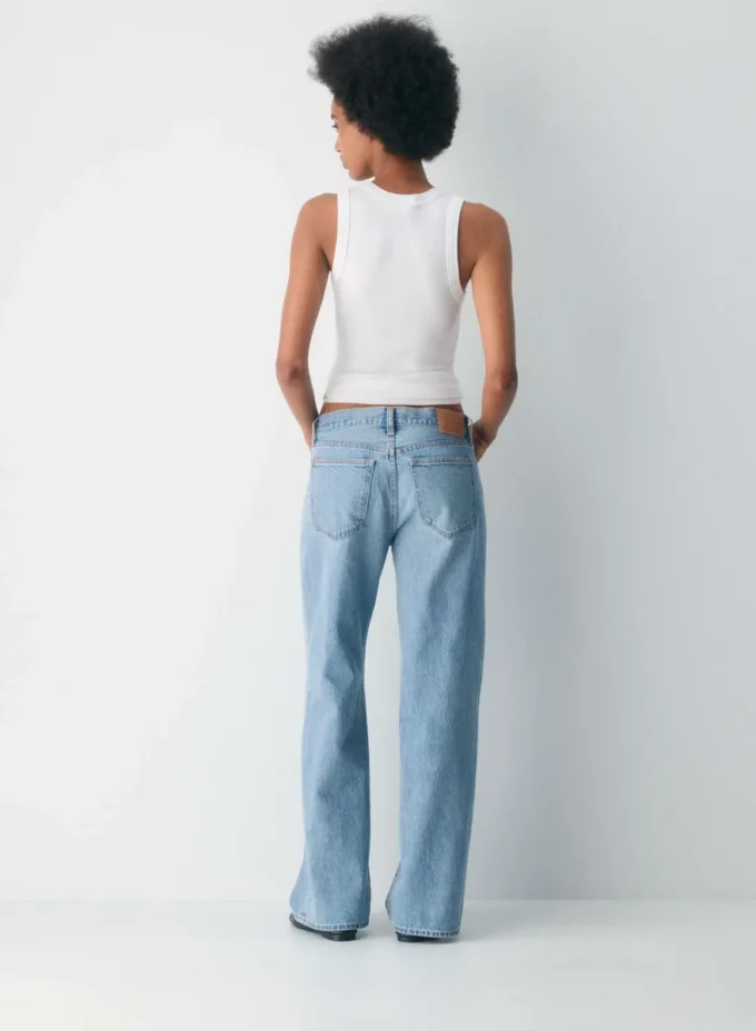 Denim Forum The Farrah Vaqueros anchos de talle bajo Denim Forum The Farrah Vaqueros anchos de talle bajo