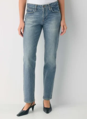 Denim Forum Tilda Vaqueros rectos de talle bajo y corte curvo