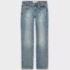 Denim Forum Tilda Vaqueros rectos de talle bajo y corte curvo Denim Forum Tilda Vaqueros rectos de talle bajo y corte curvo