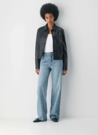 Denim Forum Vaqueros anchos de talle medio vintage de los 90