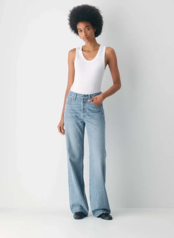 Denim Forum Vaqueros anchos de talle medio vintage de los 90 Denim Forum Vaqueros anchos de talle medio vintage de los 90