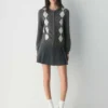 Falda micro plisada de oliva Falda micro plisada de oliva