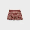 Falda pantalón de franela con volantes Falda pantalón de franela con volantes