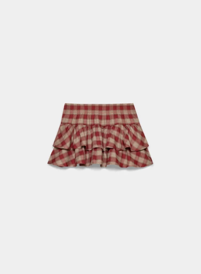 Falda pantalón de franela con volantes Falda pantalón de franela con volantes