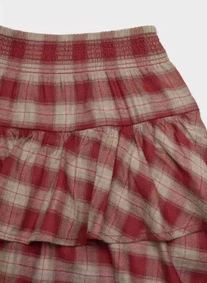 Falda pantalón de franela con volantes Falda pantalón de franela con volantes