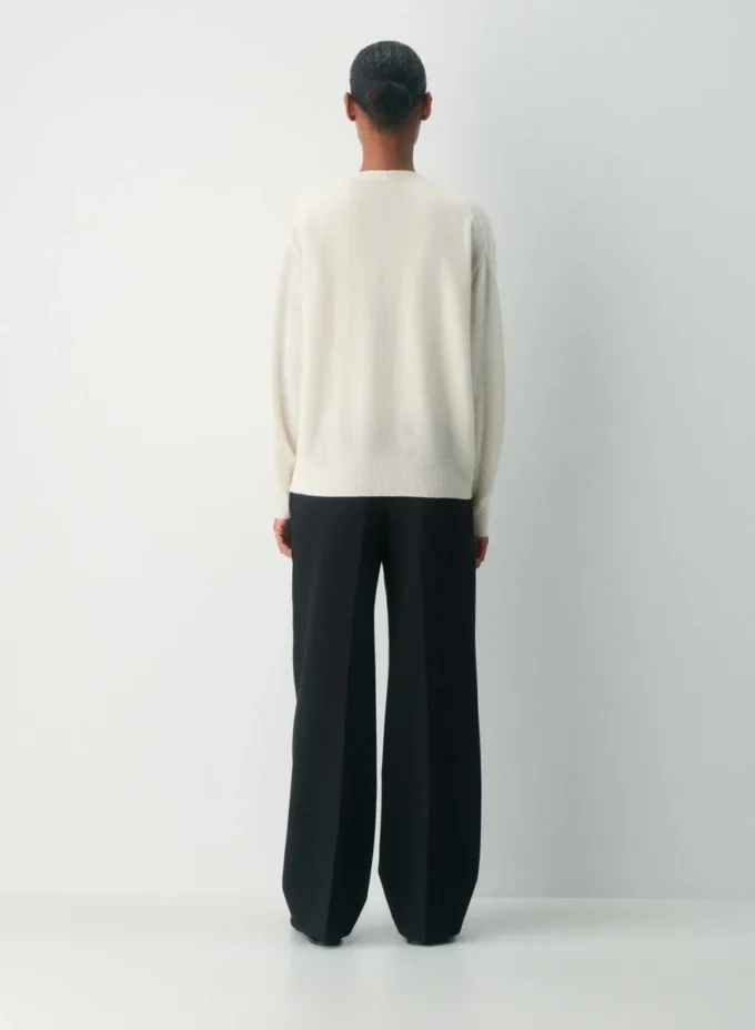Feather Cashmere Cárdigan holgado con cuello en V