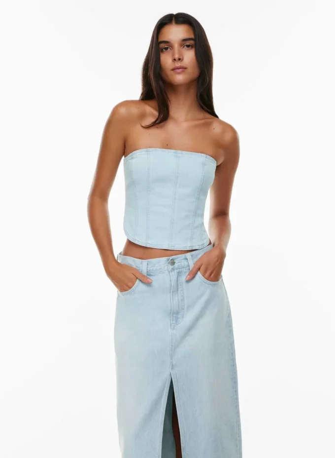 Foro sobre vaqueros Los años 90 Debbie Denim Bustier Foro sobre vaqueros Los años 90 Debbie Denim Bustier