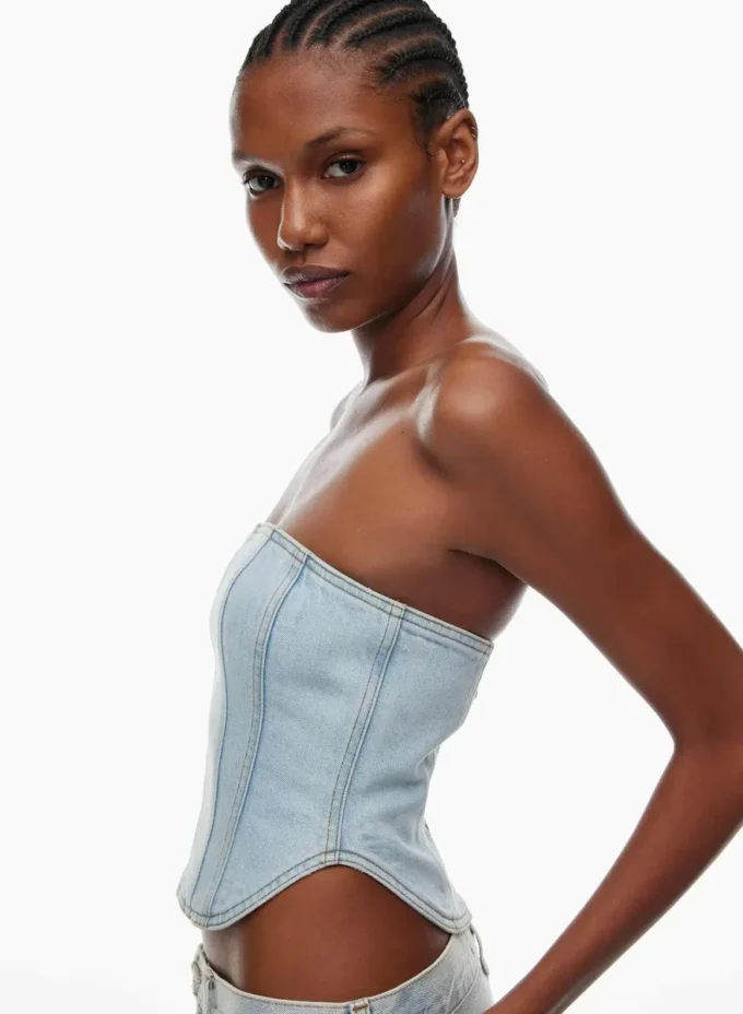 Foro sobre vaqueros Los años 90 Debbie Denim Bustier Foro sobre vaqueros Los años 90 Debbie Denim Bustier