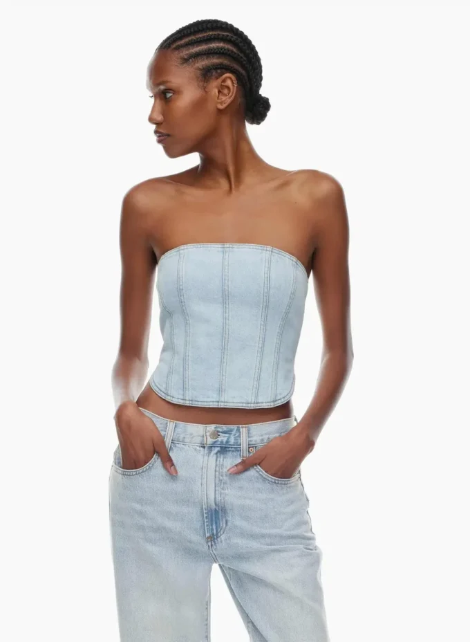 Foro sobre vaqueros Los años 90 Debbie Denim Bustier Foro sobre vaqueros Los años 90 Debbie Denim Bustier