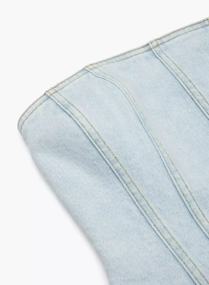 Foro sobre vaqueros Los años 90 Debbie Denim Bustier Foro sobre vaqueros Los años 90 Debbie Denim Bustier