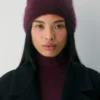 Gorro alto de cachemira cepillada