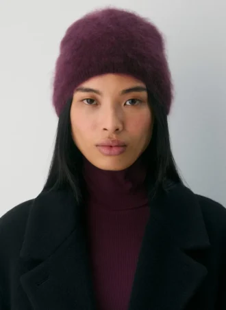 Gorro alto de cachemira cepillada