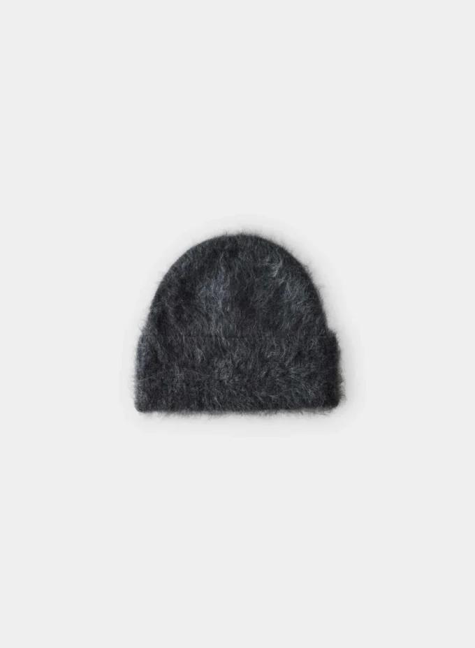 Gorro con puños de cachemira cepillada